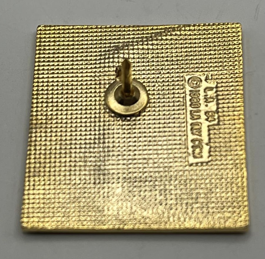 Sports Illustrated Error Pin ~ Red ~ 1984 Olympics ~ Los Angeles ~ Stars in Motion Logo ~ Post Back
