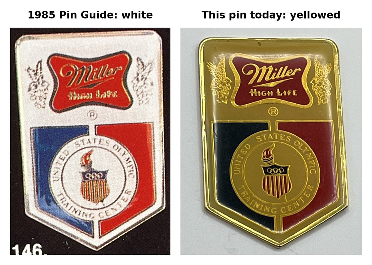 1984 Los Angeles Olympic Sponsor Pin ~ Miller High Life United States Olympic Training Center